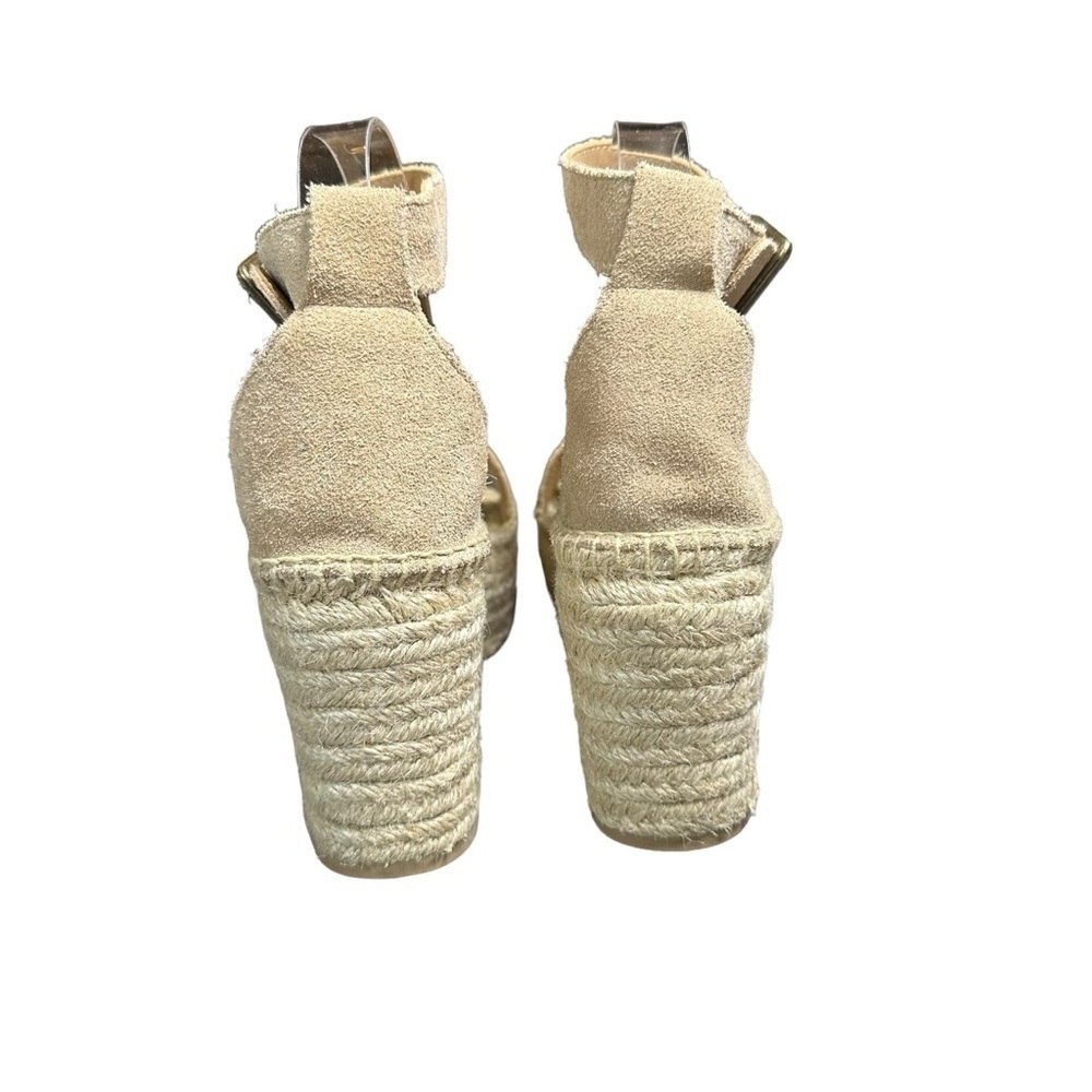 Soludos Platform Espadrille Wedge Sandals Suede Ankle Strap Size 7.5 Blush - Picture 10 of 15
